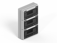 Caja IP65 p/36 polos DIN - gris