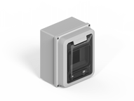 Caja IP65 p/4 polos DIN  - gris