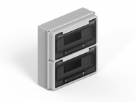 Caja IP65 p/24 polos DIN  - gris