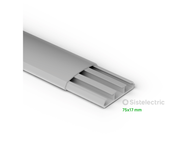 Cablecanal Sistelectric 75x17 para piso (color Gris) 